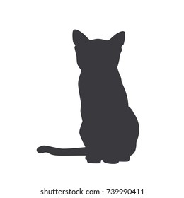 Cat icon, vector illustration design. Halloween collection.