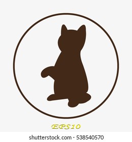 cat icon, vector illustration EPS 10