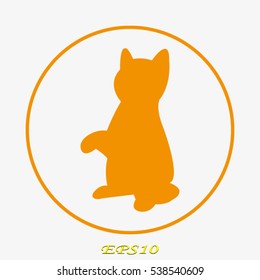 cat icon, vector illustration EPS 10