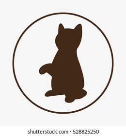 cat icon, vector illustration, eps10