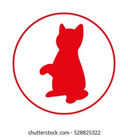 cat icon, vector illustration, eps10
