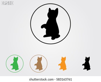 cat icon, vector illustration eps10