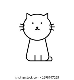 Cat icon vector illustration logo for many purpose. Isolated on white background. – Vector