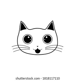 cat icon vector illustration logo template 