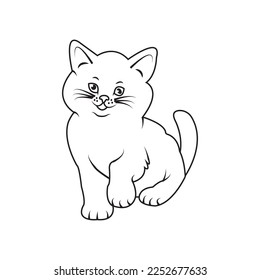 cat icon vector illustration simple design