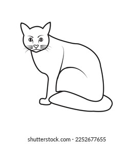 cat icon vector illustration simple design