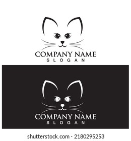 cat icon vector illustration template design