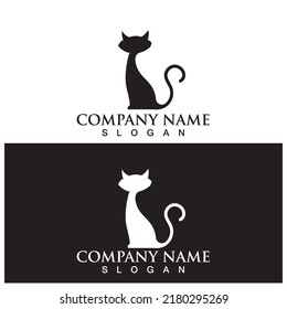 cat icon vector illustration template design