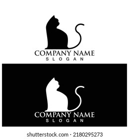 cat icon vector illustration template design