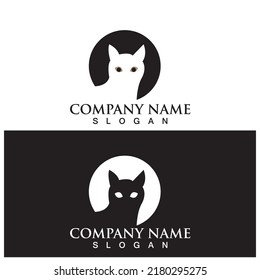 cat icon vector illustration template design