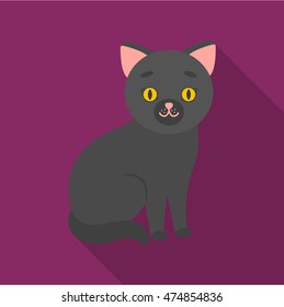 Cat icon of vector illustration for web and mobile