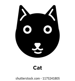 Cat icon vector isolated on white background, logo concept of Cat sign on transparent background, filled black symbol