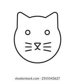 Cat icon vector isolated on white background.