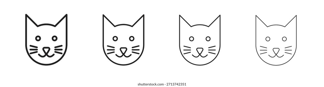 Katzensymbol. Vektorisolierte Piktogramme.