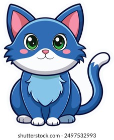 Dibujo lindo del gato, arte del gato, ilustración del gato y Vector