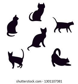 cat icon vector set