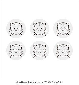 Vector de icono de gato para redes sociales