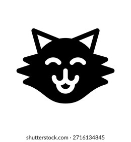 Ilustración de diseño de símbolo de Vector de icono de gato