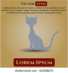 cat icon vector symbol flat eps jpg app web concept website