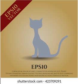 cat icon vector symbol flat eps jpg app web concept website