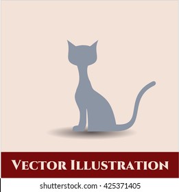 Cat icon vector symbol flat eps jpg app web concept website