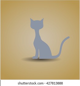 Cat Icon Vektorsymbol flaeps jpg app web concept website