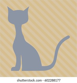 Cat Icon Vektorsymbol flache App-Website
