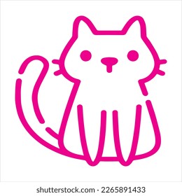 cat icon vector,cute cat icon isolated on background