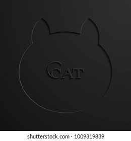 Cat. Cat icon. Web banner. Vector illustration.