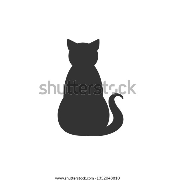 Download Cat Icon Wildlife Silhouette Illustration Simple Stock ...