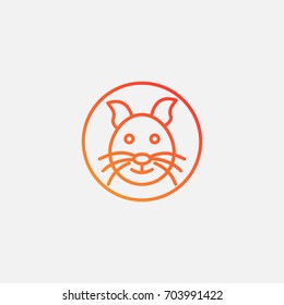 Cat icon.gradient illustration isolated vector sign symbol