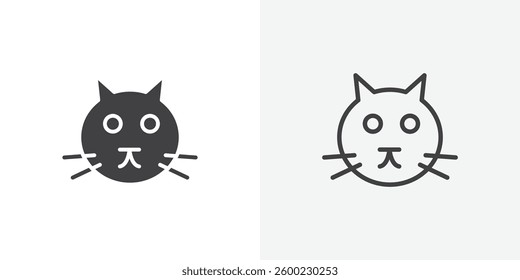 Cat icons design. vector icons for ui designs