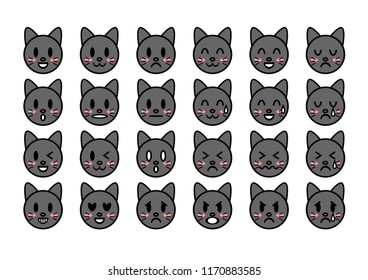 Cat icons set