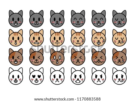 Cat icons set