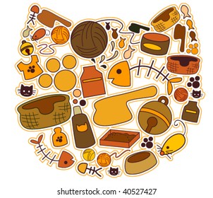 Cat Icons - Vector