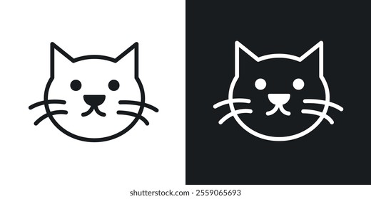 Cat icons. vector set in black colors
