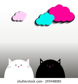 cat illustration cartoon vector fun art animal