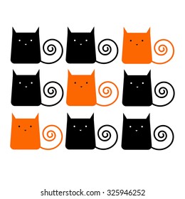 cat illustration cartoon vector fun art animal