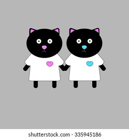 cat illustration cartoon vector fun art animal