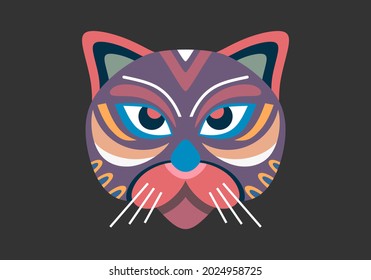 ilustración de gatos en estilo plano colorido