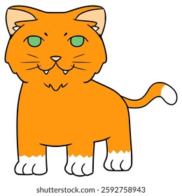 cat illustration hand drawn isolated vector