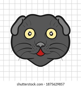 Cat Illustration. Kawaii. Chibi illustration. Vector illustration with clean background