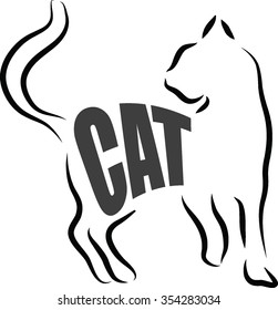 CAT ILLUSTRATION LETTERING