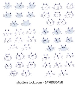 The cat illustration material which is pretty with simplicity