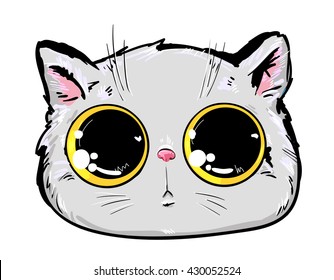 cat, illustration Vector cartoon character.
