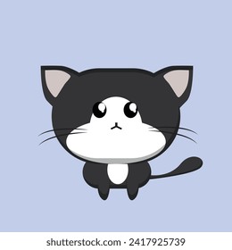 cat illustration, cat vector, chubby cat illustration, cartoon cat