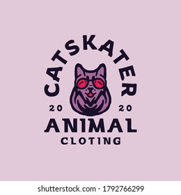 Diseño de camisetas con vectores de ilustración de gato