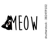 cat illustration,T-shirt Graphics,Black and white,cute cat graphic,vector cat pattern.Vector Illustration