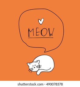 cat illustration,T-shirt Graphics,Black and white,cute cat graphic,vector cat pattern.Vector Illustration
