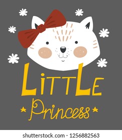 cat and the inscription little princess